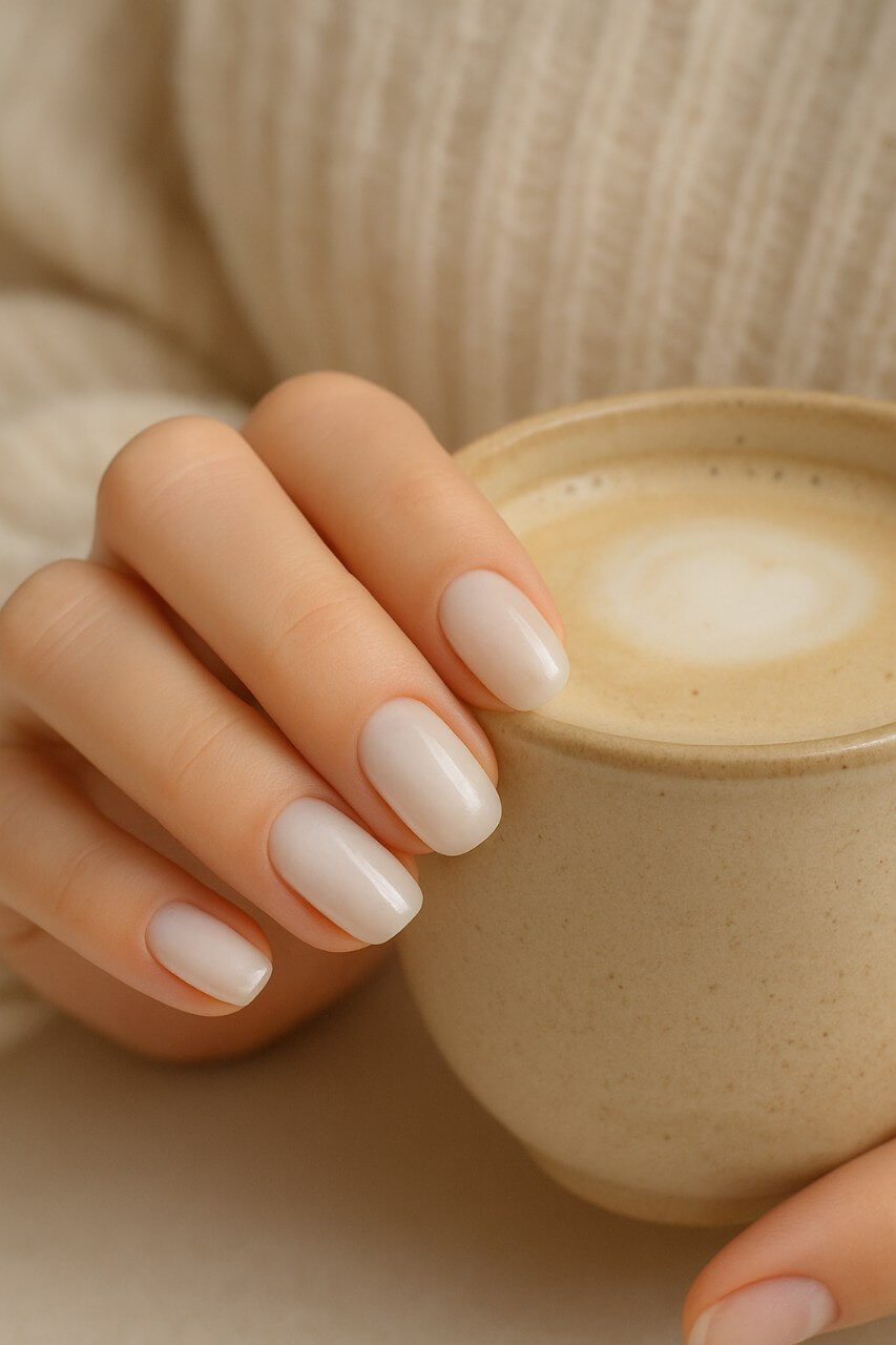milky-nails-vs-glazed-nails-comparisonComparison of milky nails vs glazed nails with close-up nail designs in pastel colors