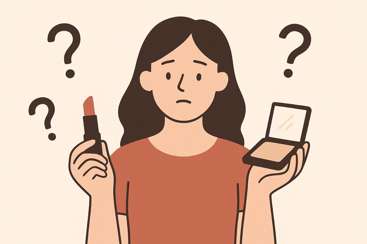 Beauty product FAQ illustration"