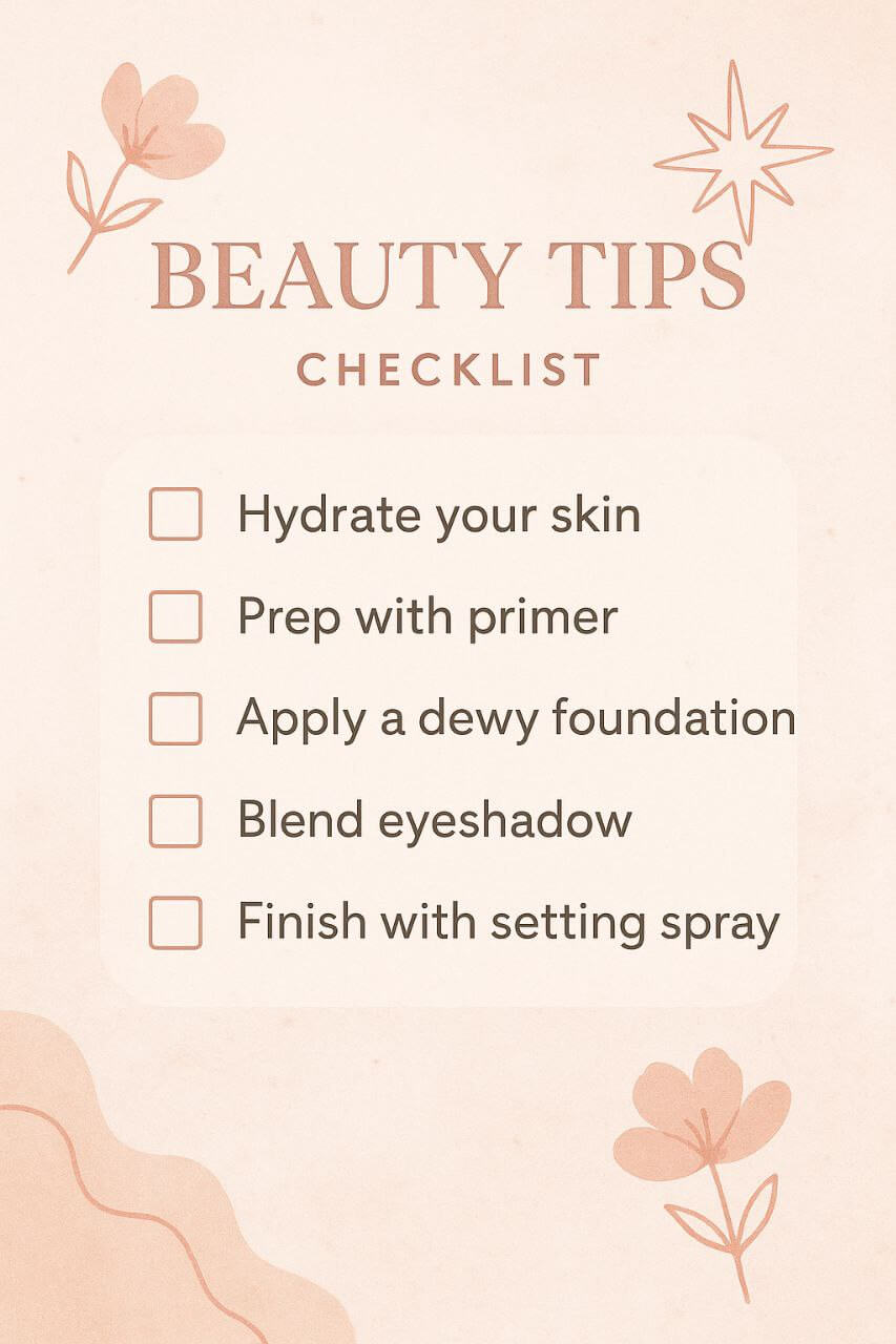 Checklist tips for using brown mascara
