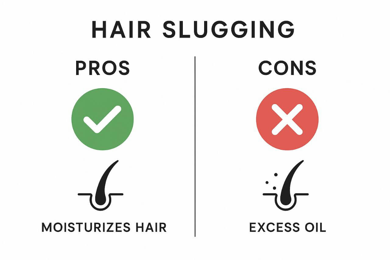 Pros and cons of hair slugging illustrated"