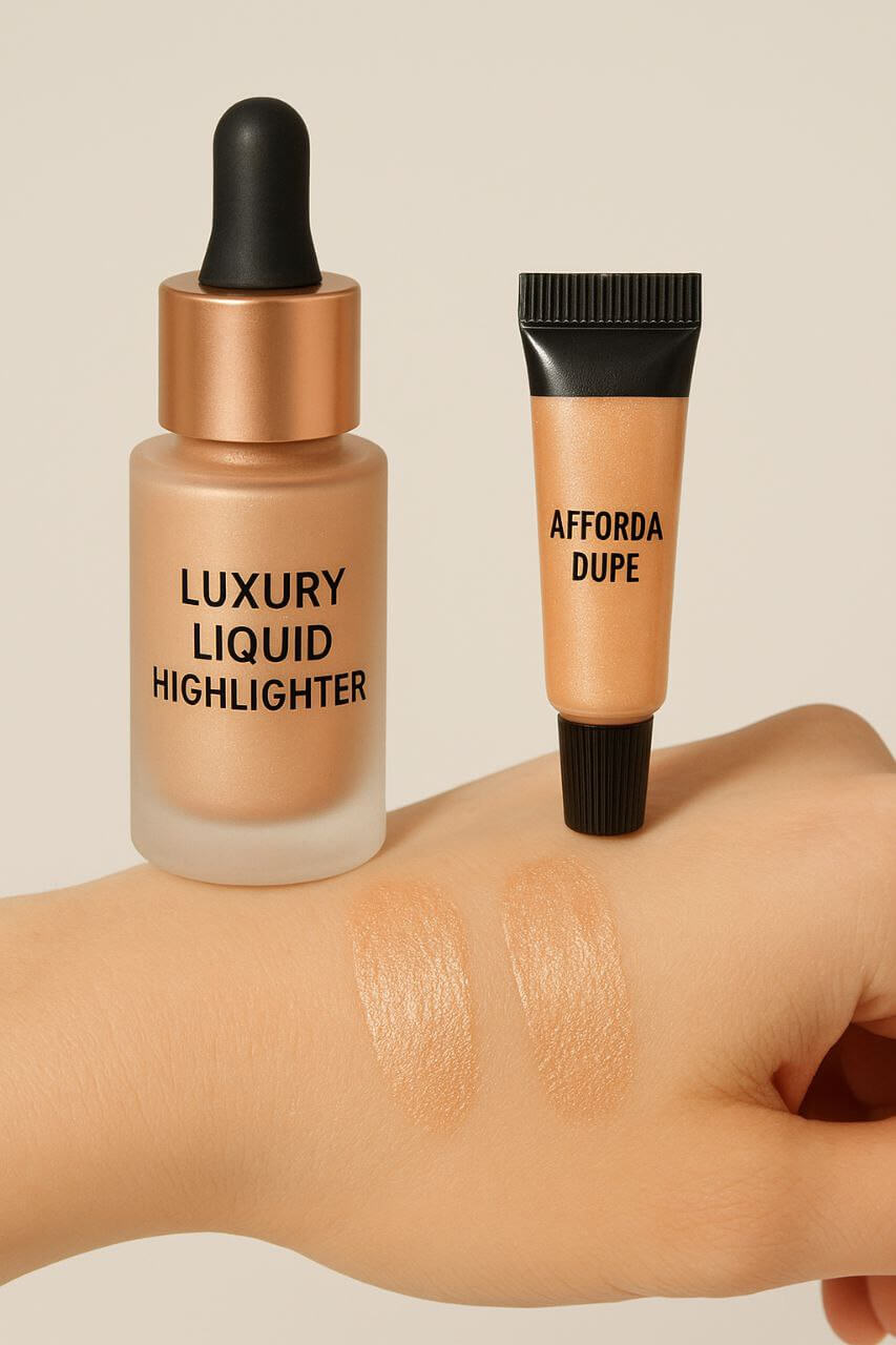"Highlighter dupe Charlotte Tilbury vs Makeup Revolution"