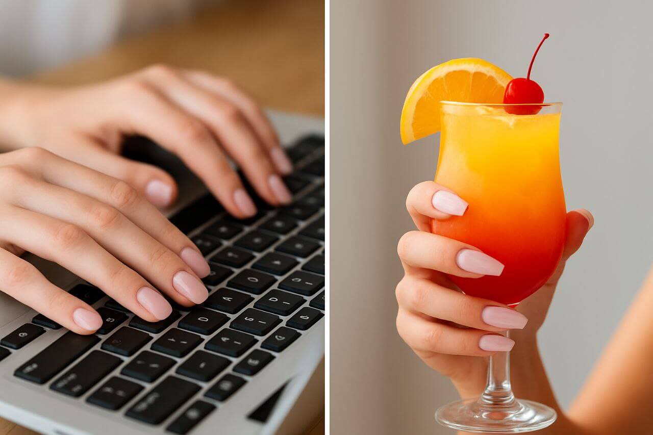 Gel nails for work vs acrylics for special occasions."*
