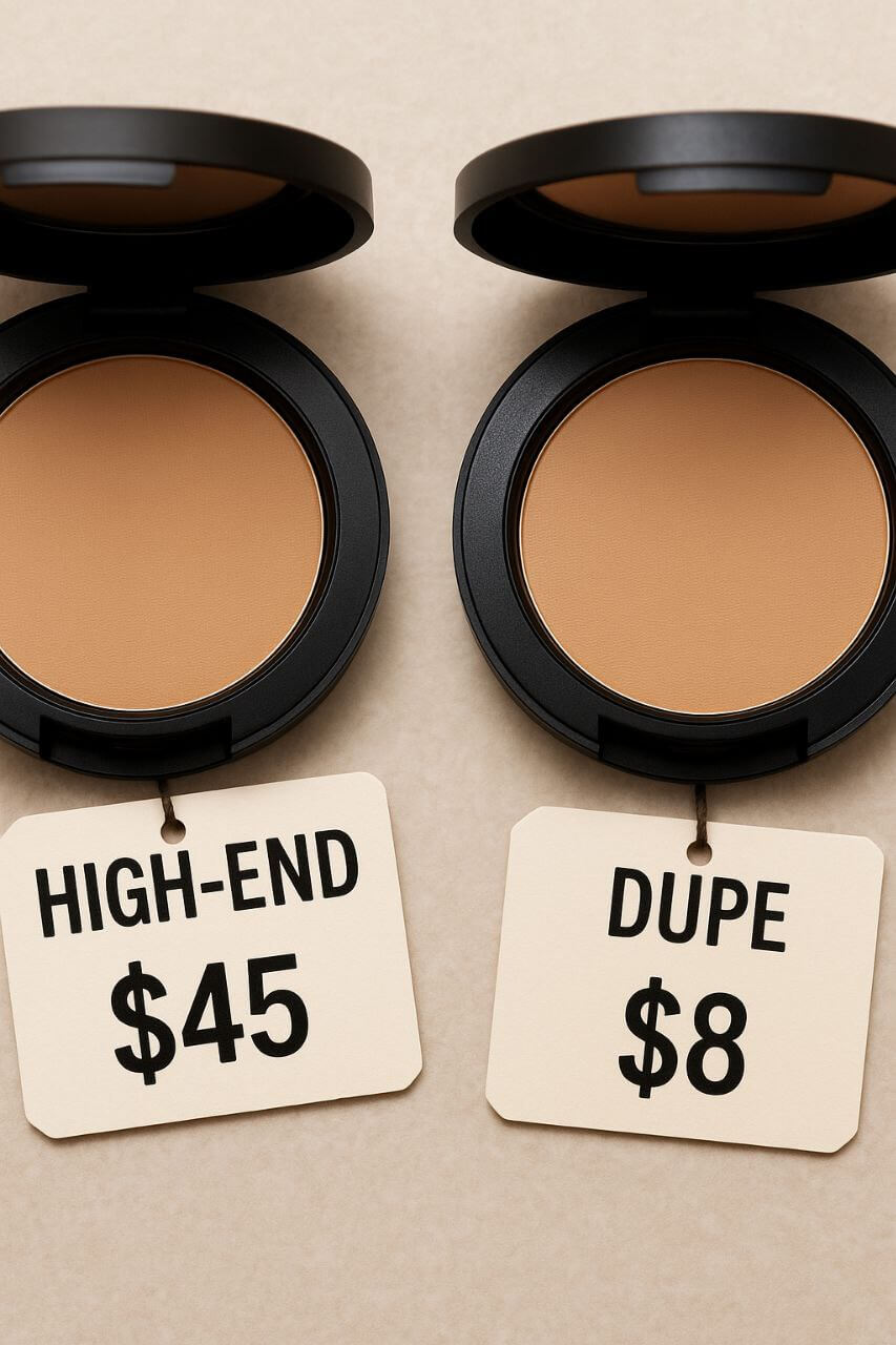 High-End vs Drugstore Dupes
Makeup dupe side-by-side with high-end product"