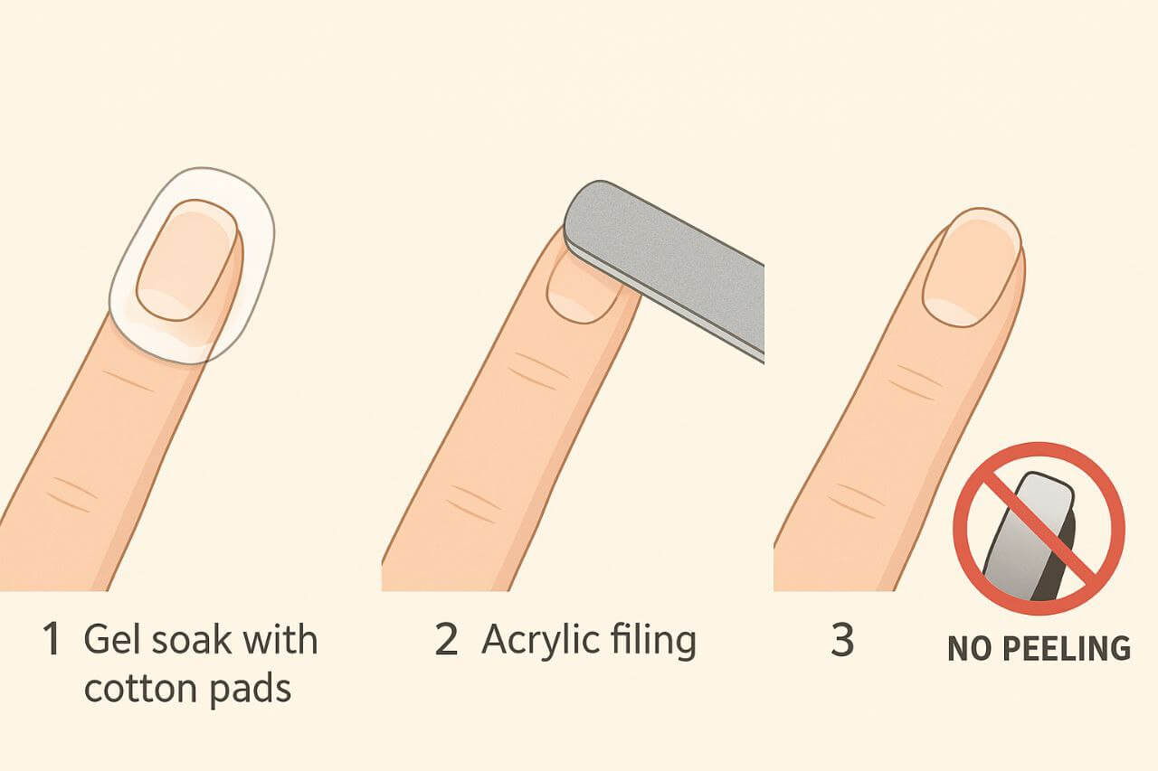 Proper gel and acrylic removal techniques."*