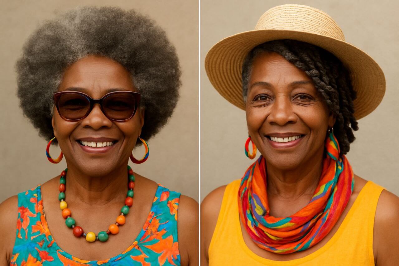 *"Protective natural hairstyles for textured mature hair."*
