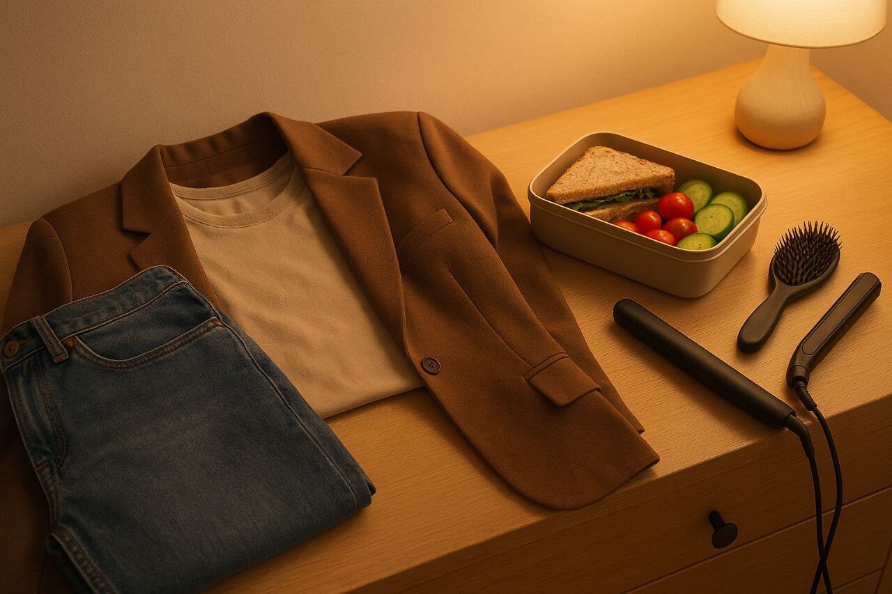 Night-before preparation for stress-free mornings."*