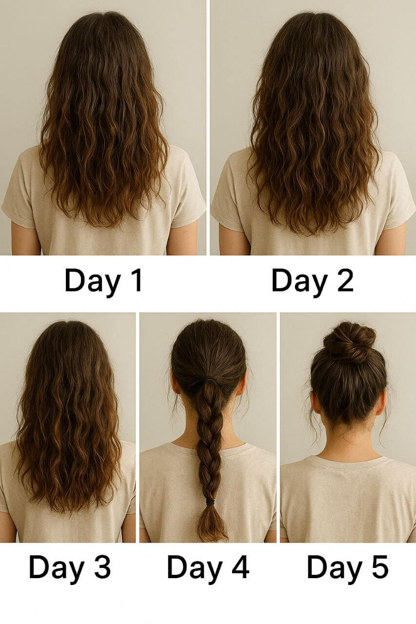 Weekly no-wash hairstyle ideas for busy women."*