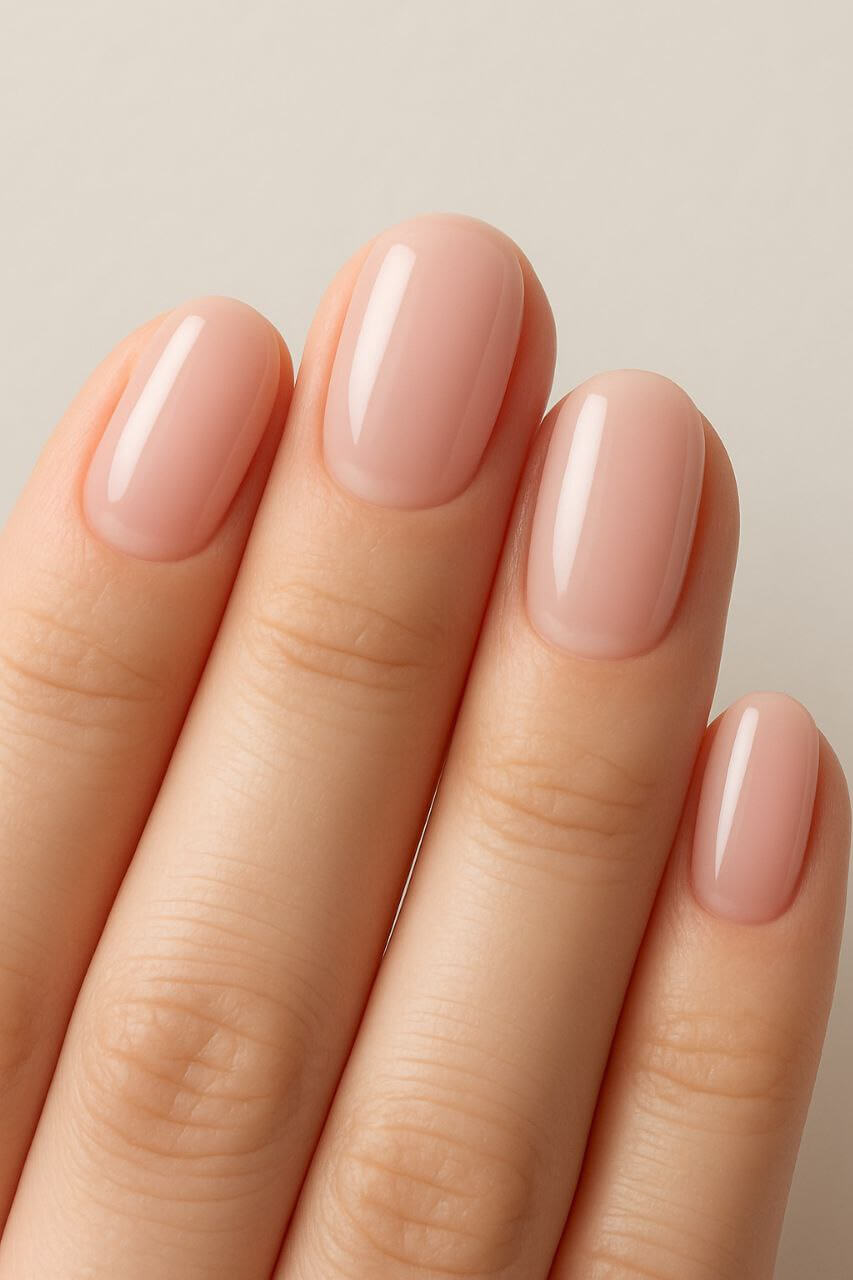 Oval nails flattering wide or short fingers."