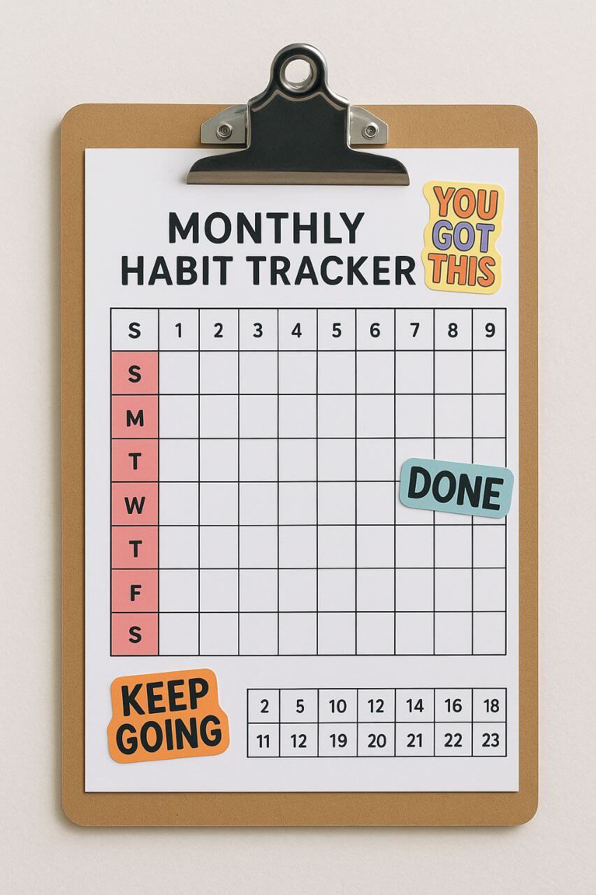 "Self-Care Sunday habit tracker for consistency."
