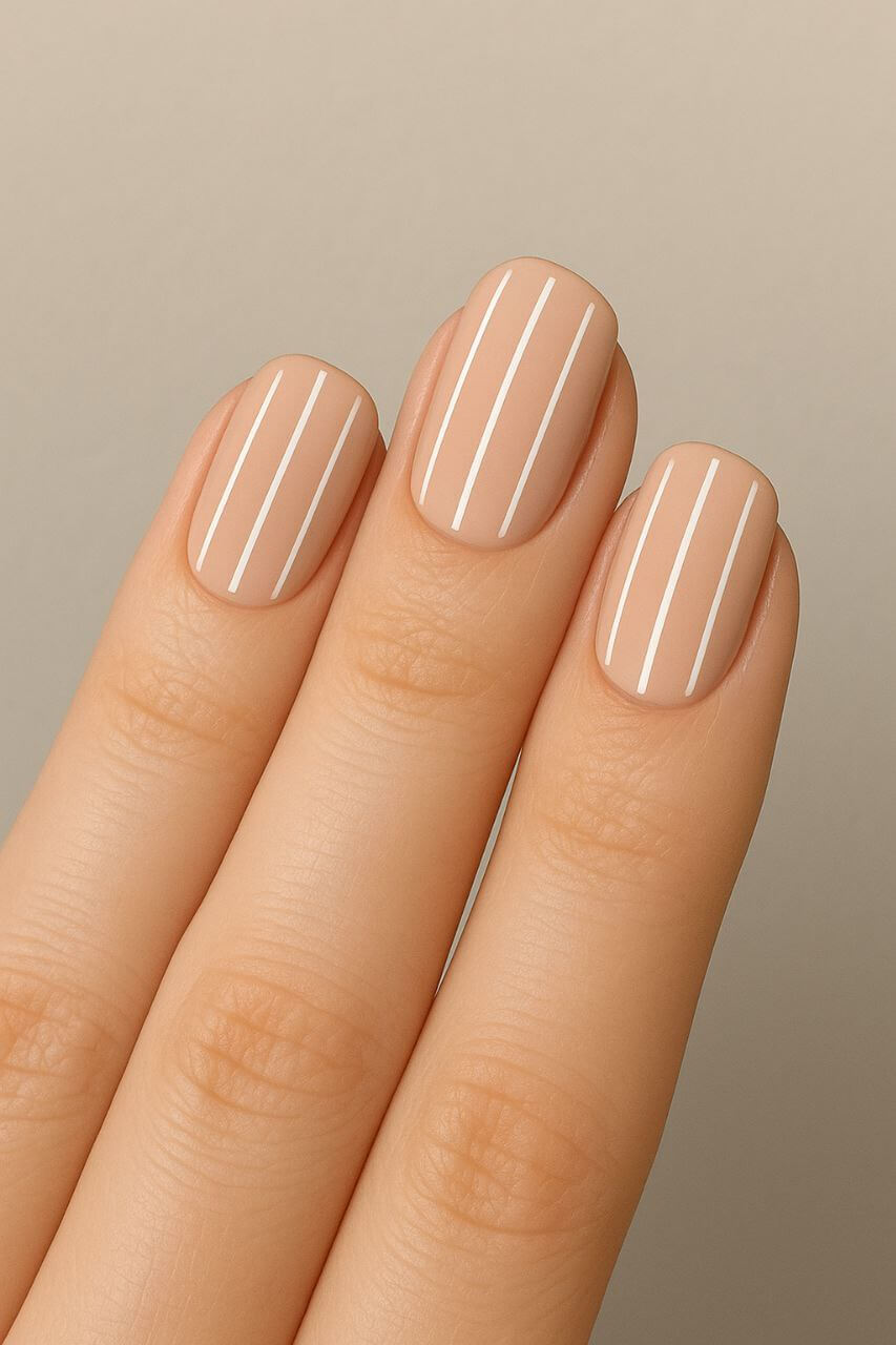 Vertical stripes for longer-looking fingers."