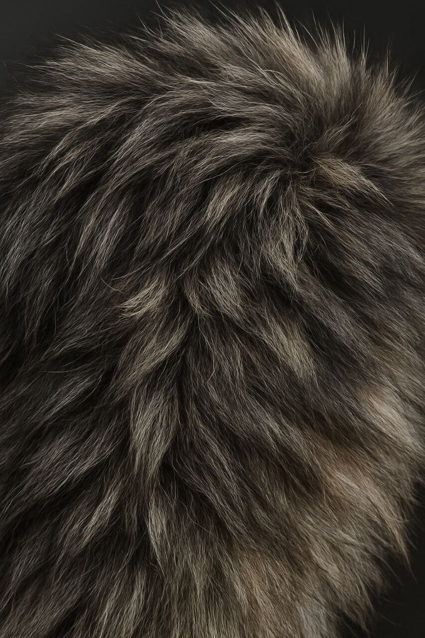 Close-up of wolf cut layers with messy textured volume”